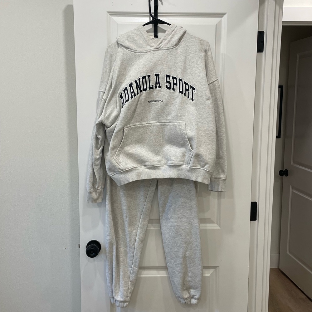 ADANOLA HOODIE + JOGGER SET (GREY)